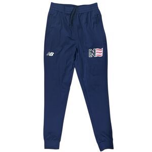 New Balance Joggers Pants Blue NB Logo Athletic XS USA Flag